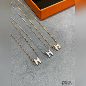 [原單對版] (配全套包裝) 愛馬仕迷你H琳瑯項鍊 最新詮釋H琺瑯，超級工藝