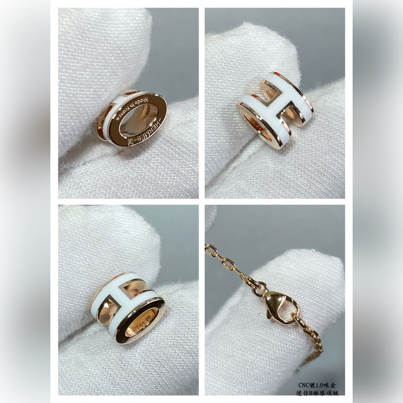 [原單對版] (配全套包裝) 愛馬仕迷你H琳瑯項鍊 最新詮釋H琺瑯，超級工藝