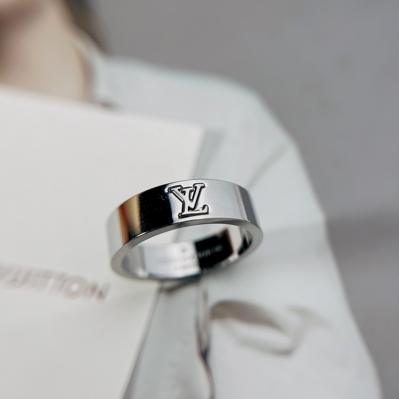 [原單對版] (配全套包裝) LV MOSAIC THIN戒指 新品情侶戒指