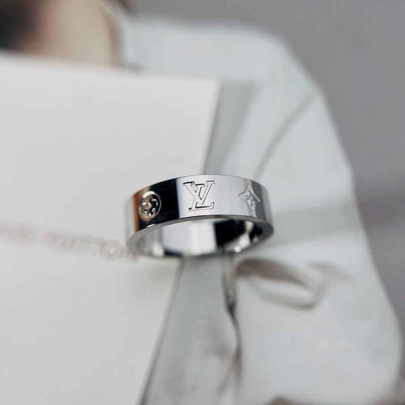 [原單對版] (配全套包裝) LV MOSAIC THIN戒指 新品情侶戒指