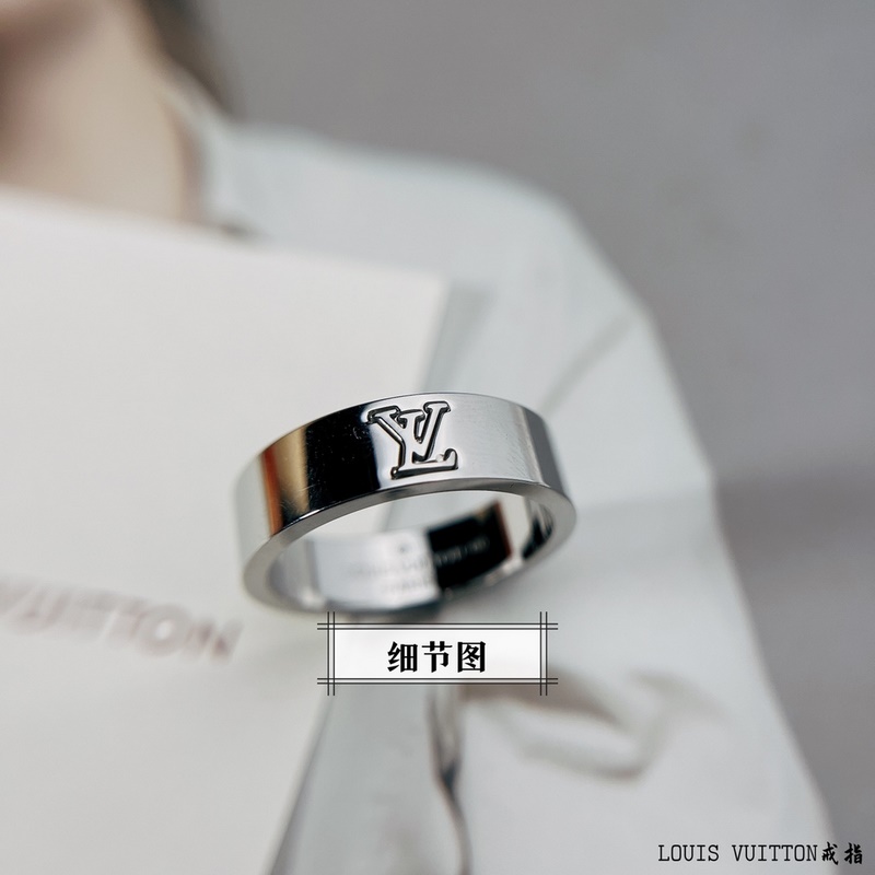 [原單對版] (配全套包裝) LV MOSAIC THIN戒指 新品情侶戒指