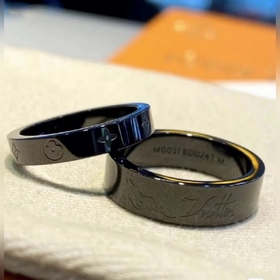 [原單對版] (配全套包裝) 驢家新款You And Me LV戒指由寬窄不同