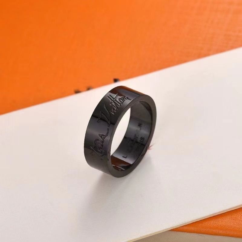 [原單對(duì)版] (配全套包裝) 驢家新款You And Me LV戒指由寬窄不同