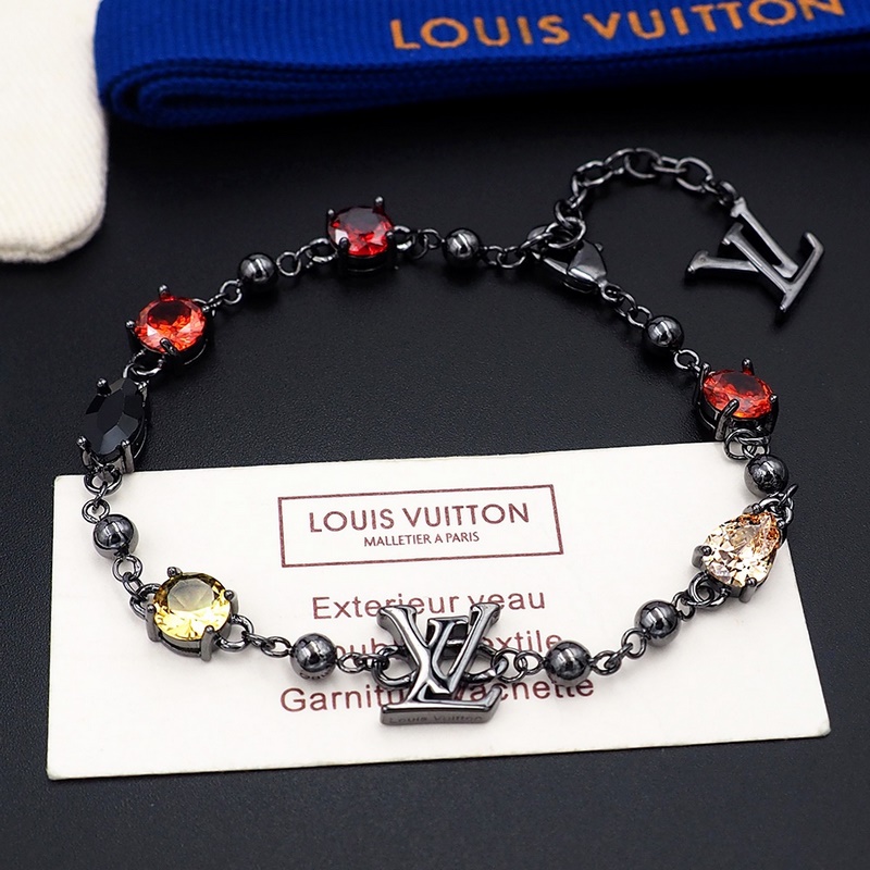 [原單對版] (配全套包裝) 驢家槍色彩鑽字母手鍊