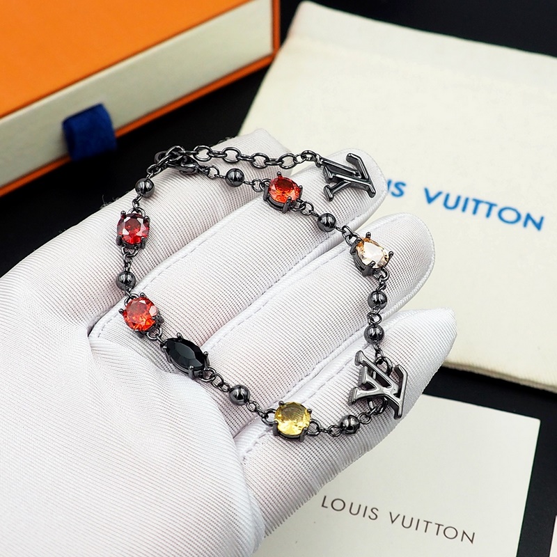 [原單對版] (配全套包裝) 驢家槍色彩鑽字母手鍊