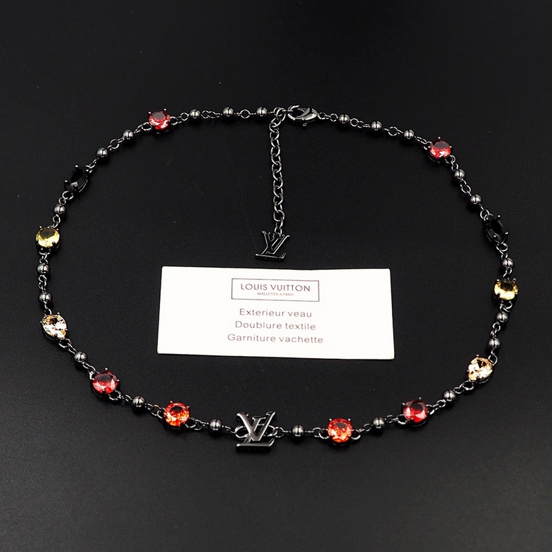 [原單對版] (配全套包裝) 驢家槍色彩鑽字母項鍊