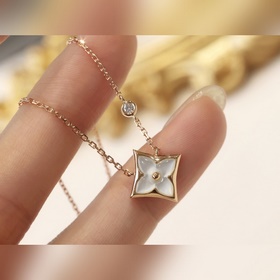 [原單對版] (配全套包裝) L@v 驢家白貝四葉草項鍊