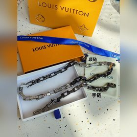 [原單對版]手鍊+項鍊 驢家新款彩色淬火套裝，白色間槍黑色、項鍊手鍊均有現貨，竹