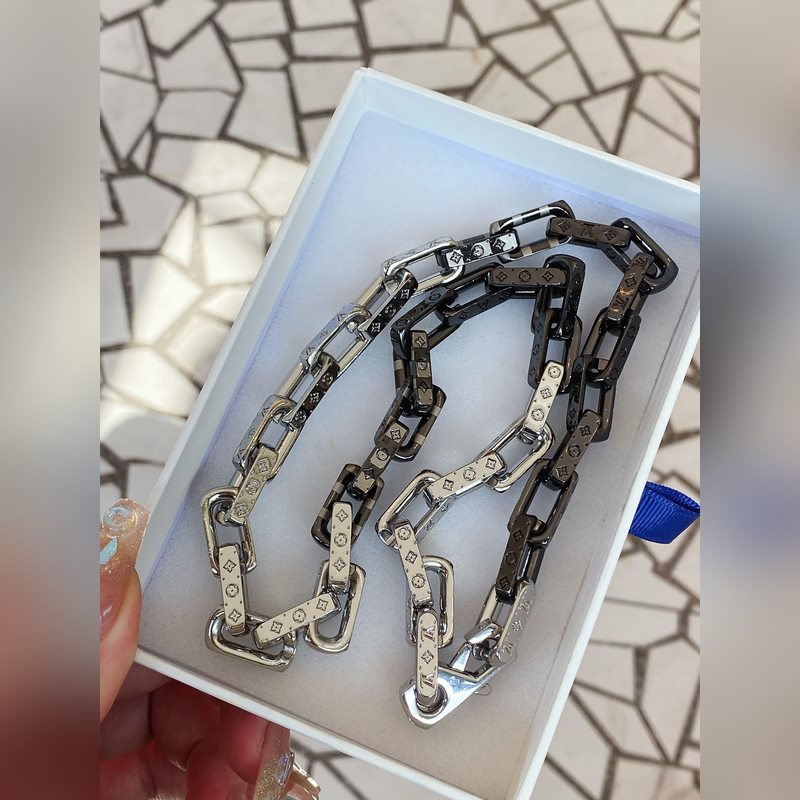 [原單對版]手鍊+項鍊 驢家新款彩色淬火套裝，白色間槍黑色、項鍊手鍊均有現貨，竹