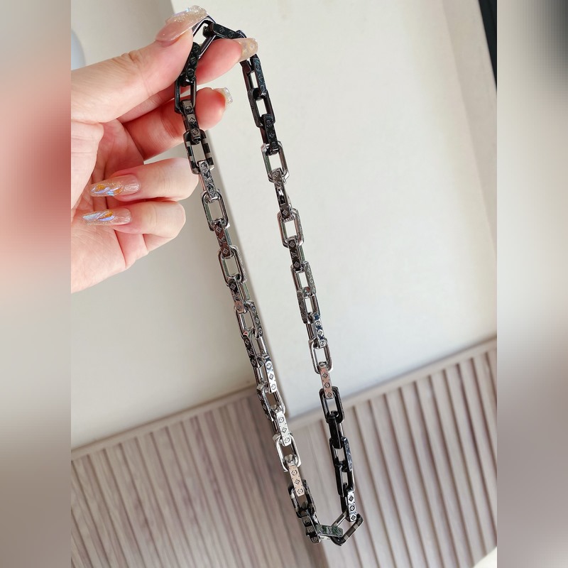 [原單對版]手鍊+項鍊 驢家新款彩色淬火套裝，白色間槍黑色、項鍊手鍊均有現貨，竹