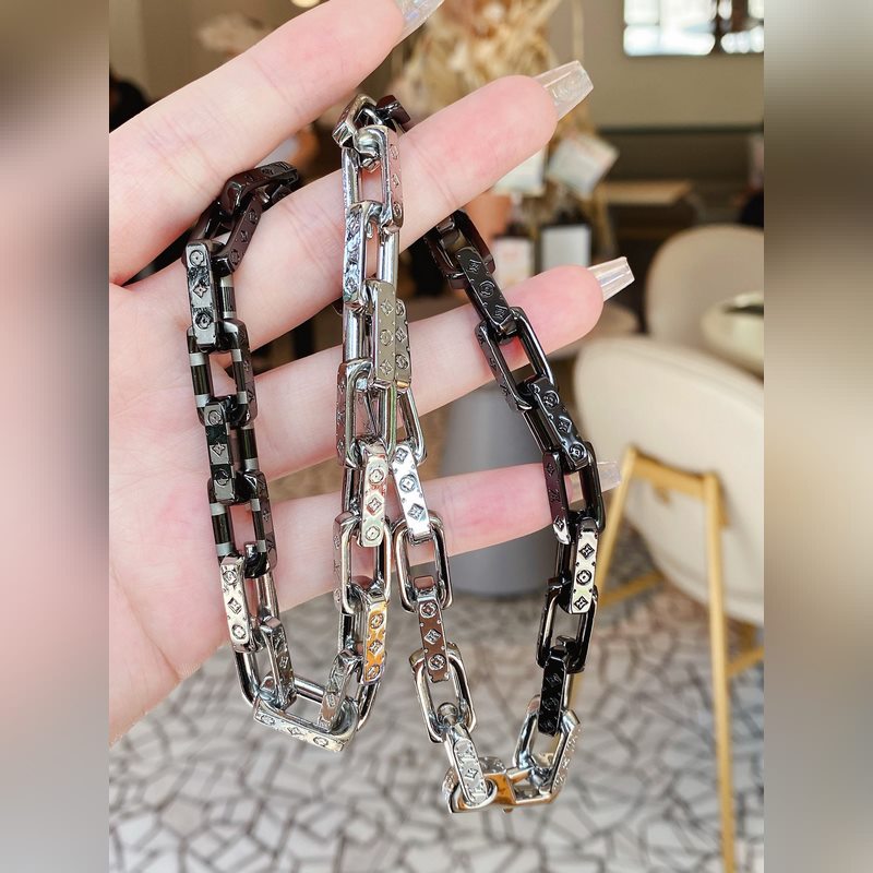 [原單對版]手鍊+項鍊 驢家新款彩色淬火套裝，白色間槍黑色、項鍊手鍊均有現貨，竹