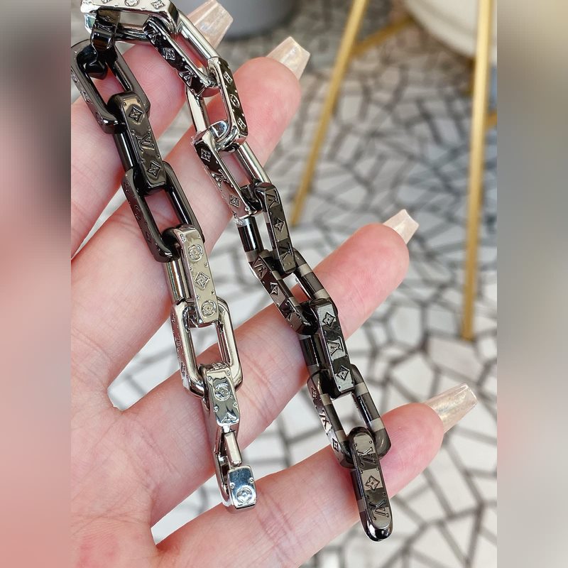 [原單對版]手鍊+項鍊 驢家新款彩色淬火套裝，白色間槍黑色、項鍊手鍊均有現貨，竹