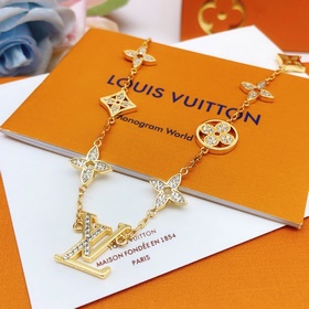 [原單對版] (配全套包裝) [Lv最新款 金色老花項鍊]