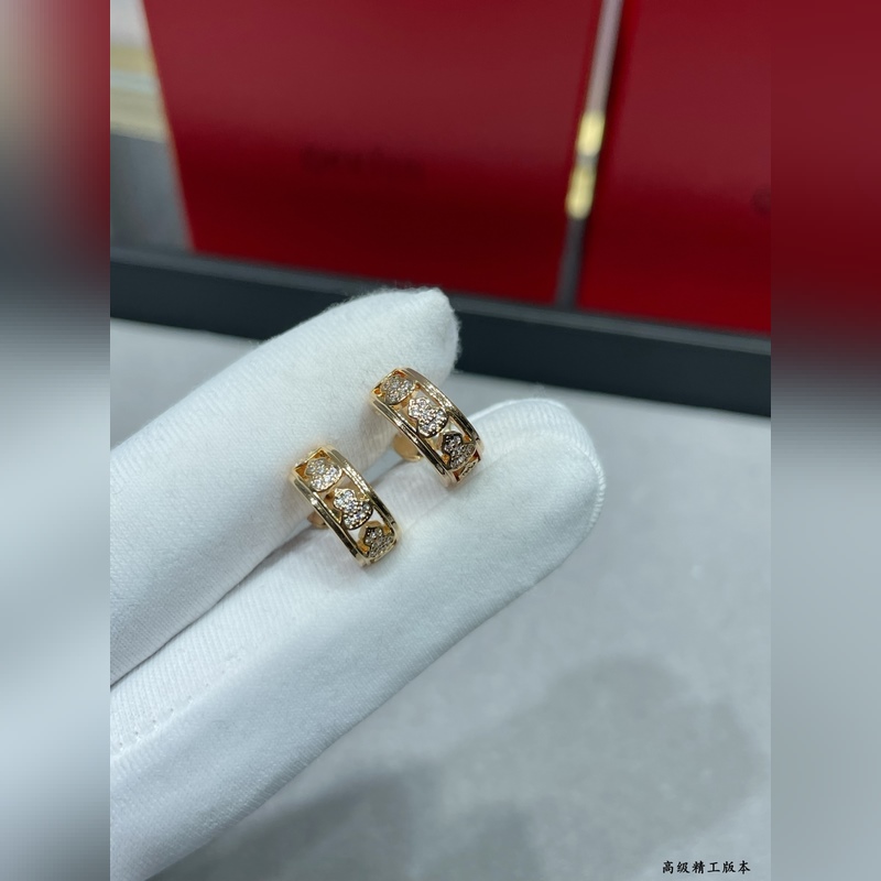 V金材質 5140210 麒麟圓圈葫蘆兩邊無鑽耳釘，福祿永恒-以圓鼓為靈感的Qe