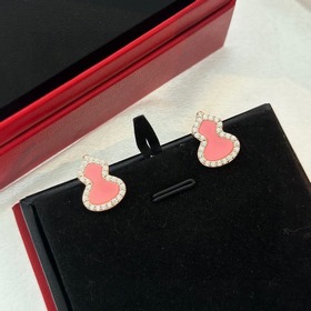 qeelin麒麟 高端珠寶 粉陶瓷 葫蘆耳釘 女神同款 葫蘆寓意有福祿[]非常吸