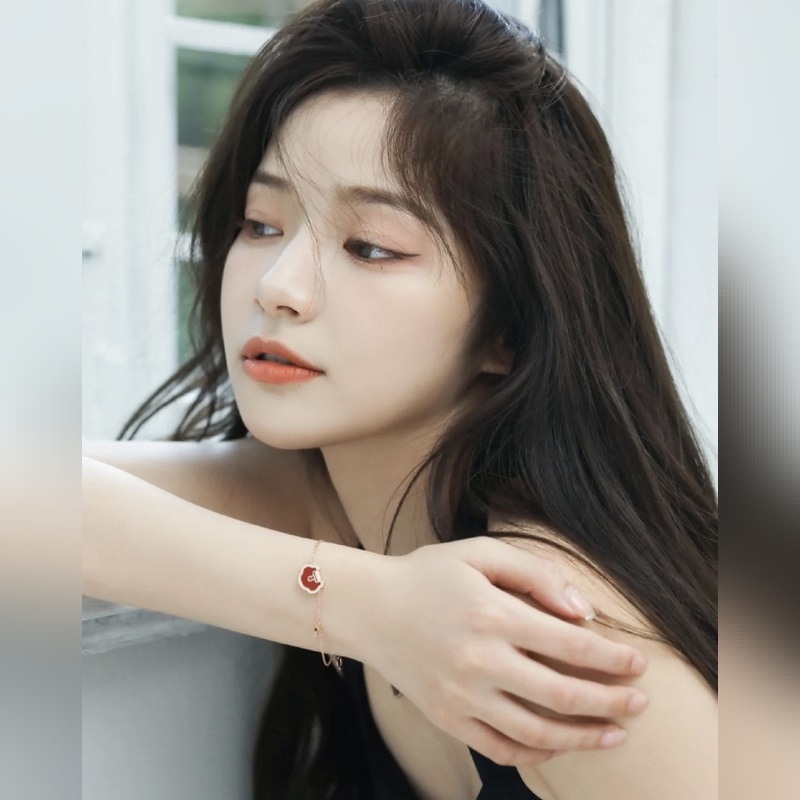 V金鍍咪金 5140260 麒麟大號如意鎖手鍊 時尚與傳統相結合的一款 不會滿大