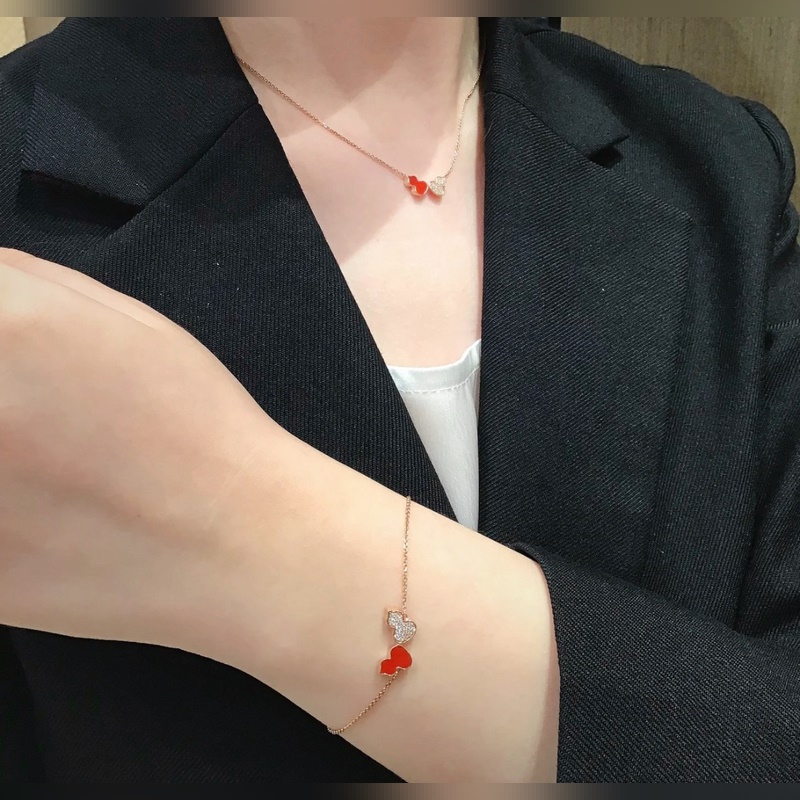 V金材質 4670160(紅 鑽)wulu麒麟雙葫蘆手鍊 超Q款 簡約的線條刻畫