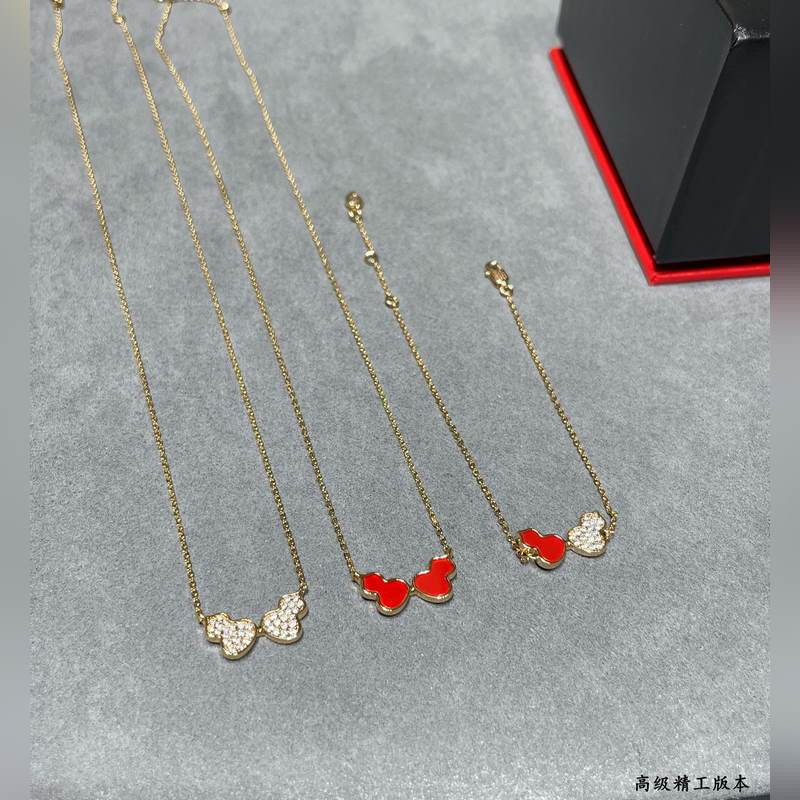 V金材質 4670160(紅 鑽)wulu麒麟雙葫蘆手鍊 超Q款 簡約的線條刻畫