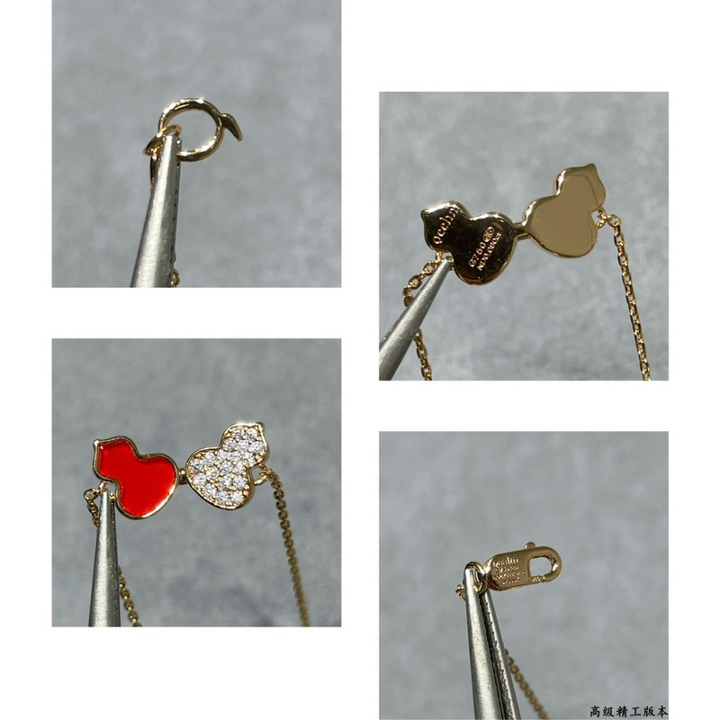 V金材質 4670160(紅 鑽)wulu麒麟雙葫蘆手鍊 超Q款 簡約的線條刻畫