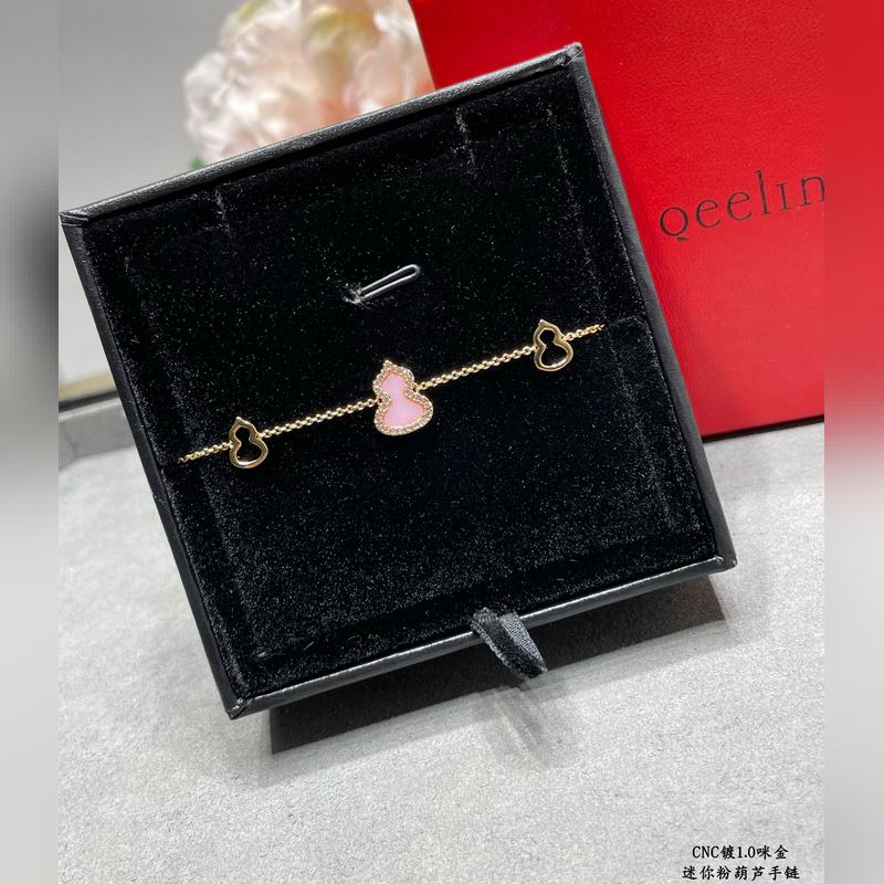 麒麟迷你粉葫蘆手鍊，招財旺運 高顔值 上身效果很贊 很百搭，小而精緻