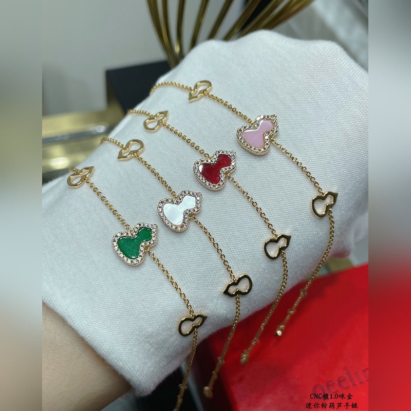 麒麟迷你粉葫蘆手鍊，招財旺運 高顔值 上身效果很贊 很百搭，小而精緻