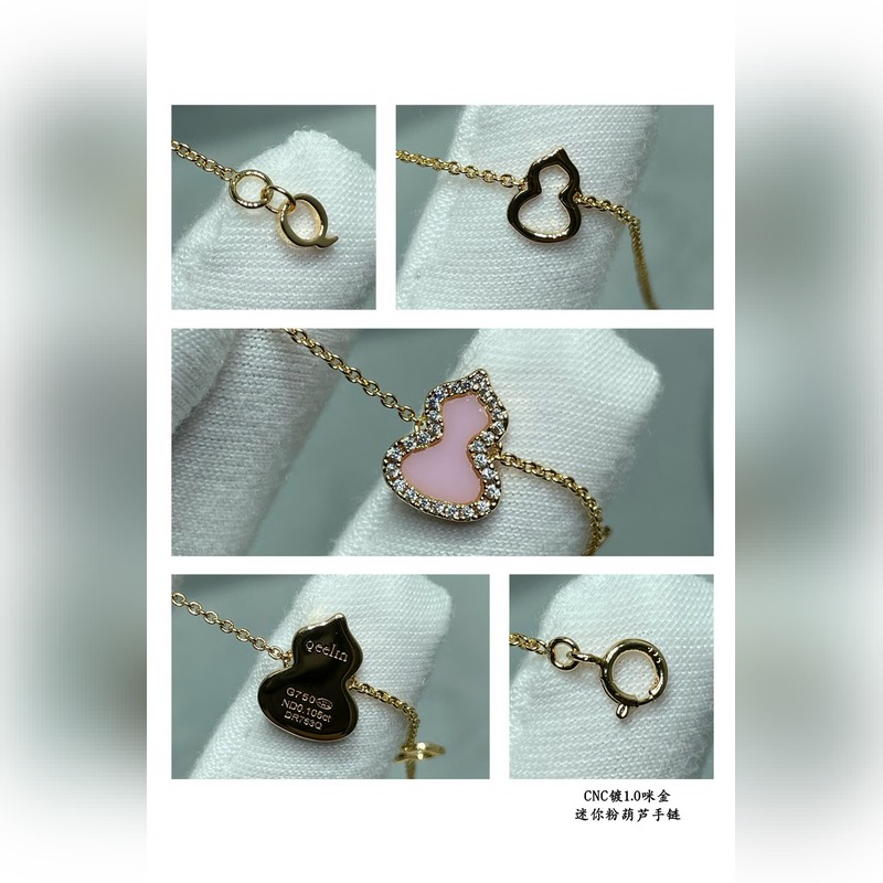 麒麟迷你粉葫蘆手鍊，招財旺運 高顔值 上身效果很贊 很百搭，小而精緻