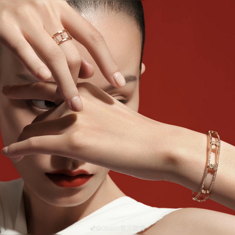 Qeelin 麒麟珠寶 22新款 鏤空 滿鑽葫蘆 手鐲 高級珠寶 采用中國元素與