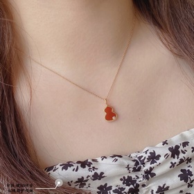 此款不退不換不售後 V金材質 4670210 qeelin麒麟紅繩葫蘆項鍊，兩