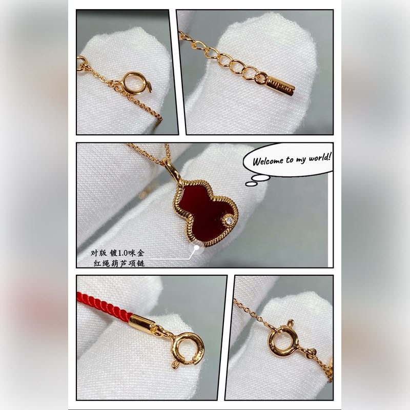 此款不退不換不售後 V金材質 4670210 qeelin麒麟紅繩葫蘆項鍊，兩