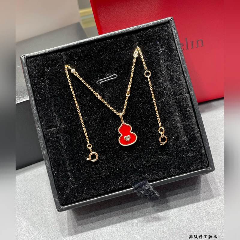 V金材質 4670230 qeelin麒麟紅葫蘆帶心形項鍊，簡約的線條刻畫Wul
