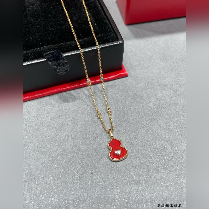 V金材質 4670230 qeelin麒麟紅葫蘆帶心形項鍊，簡約的線條刻畫Wul