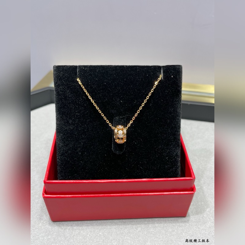 V金材質 5140210 麒麟圓圈葫蘆兩邊無鑽項鍊，福祿永恒-以圓鼓為靈感的Qe