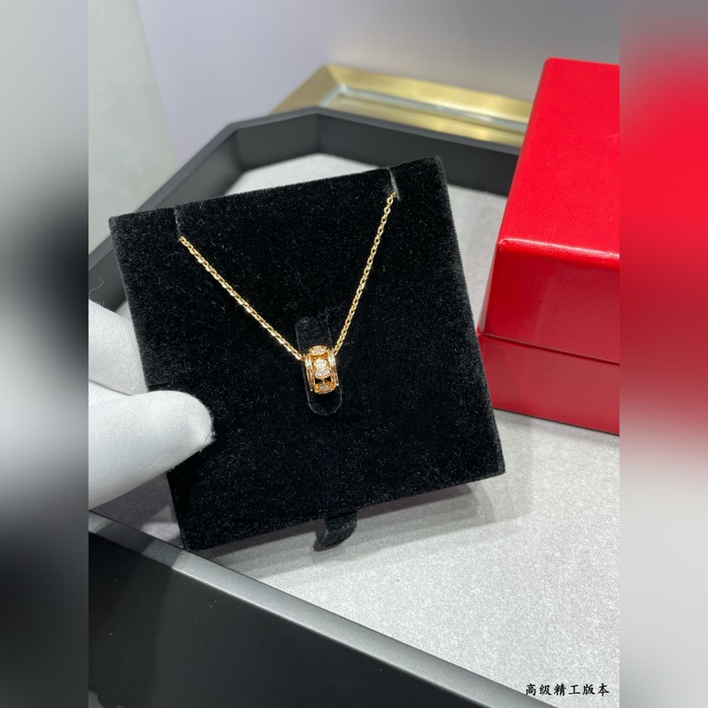 V金材質 5140210 麒麟圓圈葫蘆兩邊無鑽項鍊，福祿永恒-以圓鼓為靈感的Qe