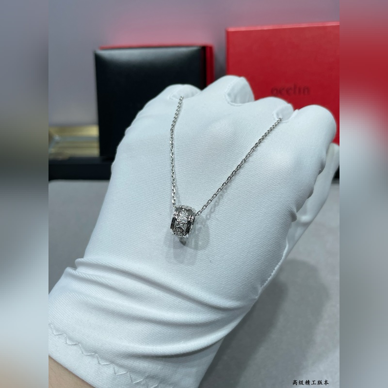 V金材質 5140210 麒麟圓圈葫蘆兩邊無鑽項鍊，福祿永恒-以圓鼓為靈感的Qe