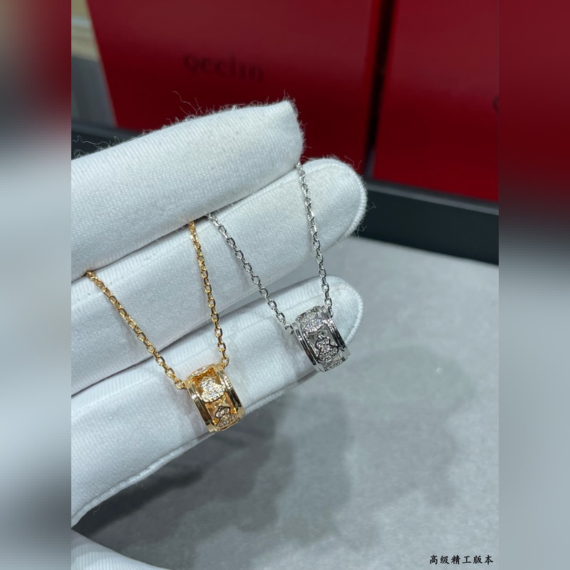 V金材質 5140210 麒麟圓圈葫蘆兩邊無鑽項鍊，福祿永恒-以圓鼓為靈感的Qe