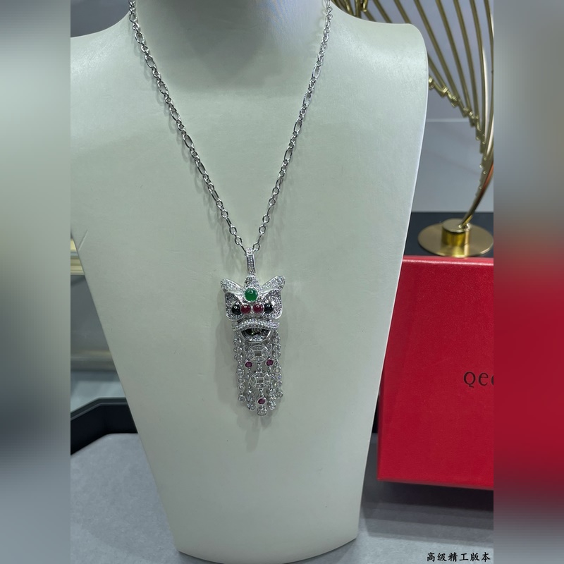 V金材質  高品質貨源 麒麟銅錢錢款流蘇獅子項鍊 寓意極好 按照18K金産品
