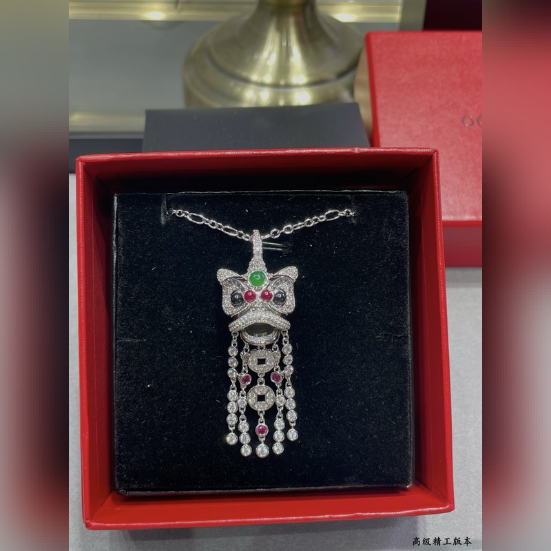 V金材質  高品質貨源 麒麟銅錢錢款流蘇獅子項鍊 寓意極好 按照18K金産品