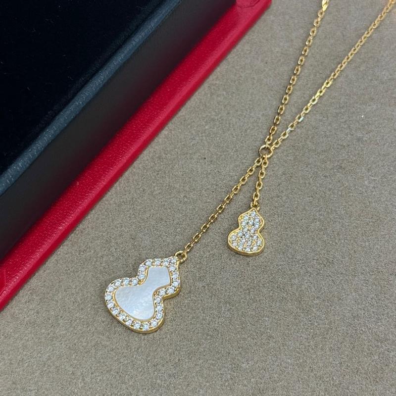 麒麟 高端珠寶 天然 白貝母 葫蘆流蘇 項鍊 女神同款 葫蘆寓意有福祿[奸笑][