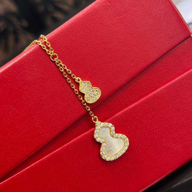 麒麟 高端珠寶 天然 白貝母 葫蘆流蘇 項鍊 女神同款 葫蘆寓意有福祿[奸笑][