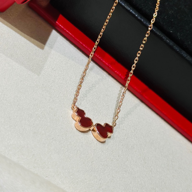 Double Wulu 麒麟 最新款 紅瑪瑙 雙葫蘆 項鍊 繾綣相依，讓美好成雙