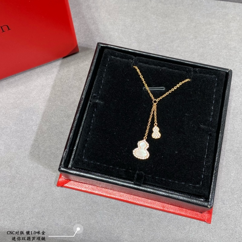 [原單對版] (配全套包裝) 麒麟迷你雙葫蘆項鍊，高顔值 上身效果很贊 很百搭哦