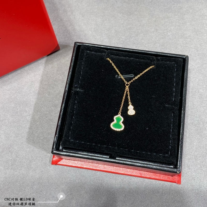 [原單對版] (配全套包裝) 麒麟迷你雙葫蘆項鍊，高顔值 上身效果很贊 很百搭哦