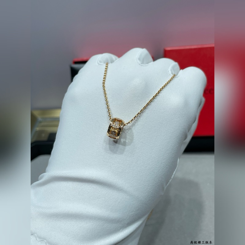 [原單對版] (配全套包裝) 麒麟圓圈葫蘆兩邊無鑽項鍊，福祿永恒-以圓鼓為靈感的