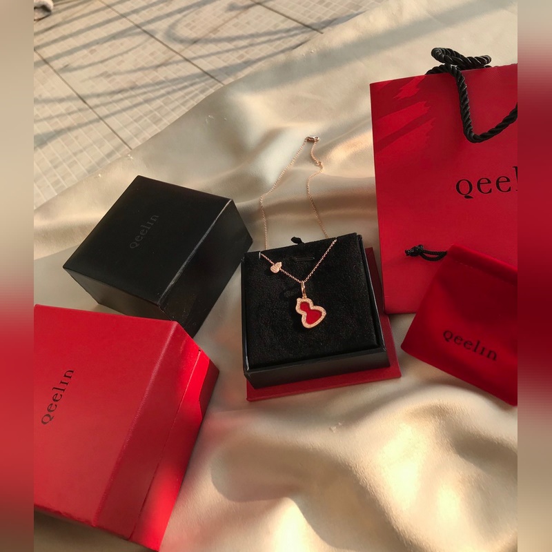 [原單對版] (配全套包裝) Qeelin麒麟珠寶 wulu系列大號紅玉髓葫蘆項
