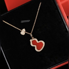 [原單對版] (配全套包裝) 麒麟大號葫蘆紅瑪瑙項鍊 現貨葫蘆諧音 福祿 ，寓意