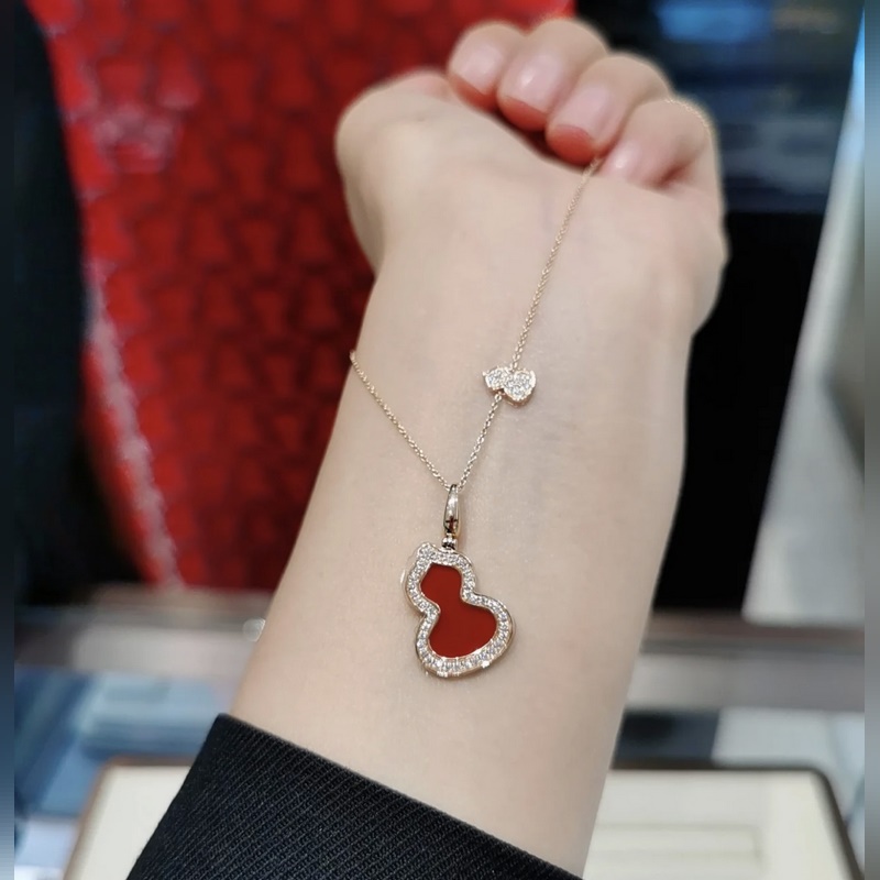 [原單對版] (配全套包裝) 麒麟大號葫蘆紅瑪瑙項鍊 現貨葫蘆諧音 福祿 ，寓意