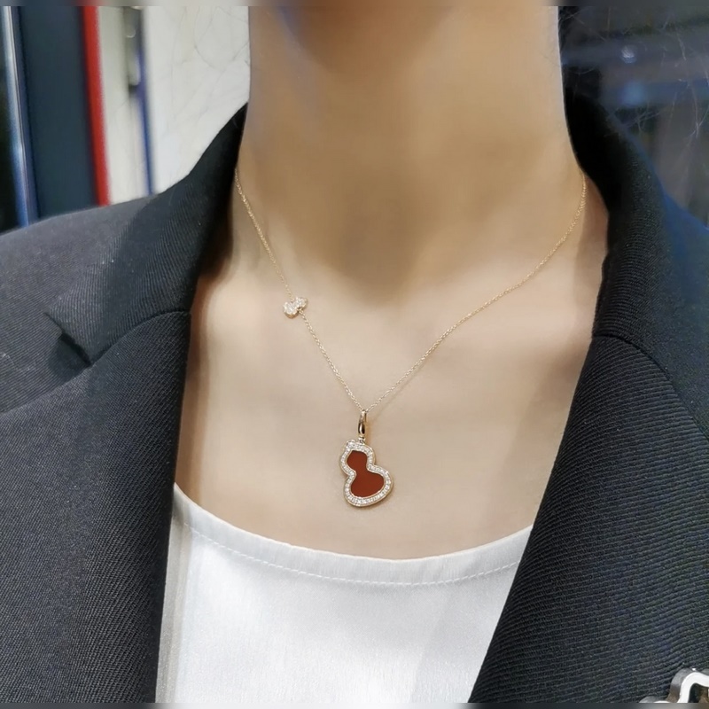 [原單對版] (配全套包裝) 麒麟大號葫蘆紅瑪瑙項鍊 現貨葫蘆諧音 福祿 ，寓意