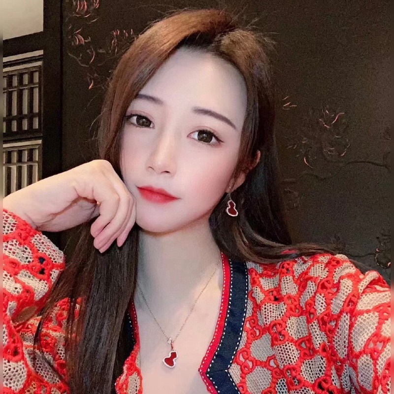 [原單對版] (配全套包裝) 麒麟大號葫蘆紅瑪瑙項鍊 現貨葫蘆諧音 福祿 ，寓意