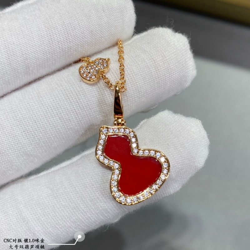 [原單對(duì)版] (配全套包裝) 麒麟大號(hào)雙葫蘆項(xiàng)鍊，高顔值 上身效果很贊 很百搭哦