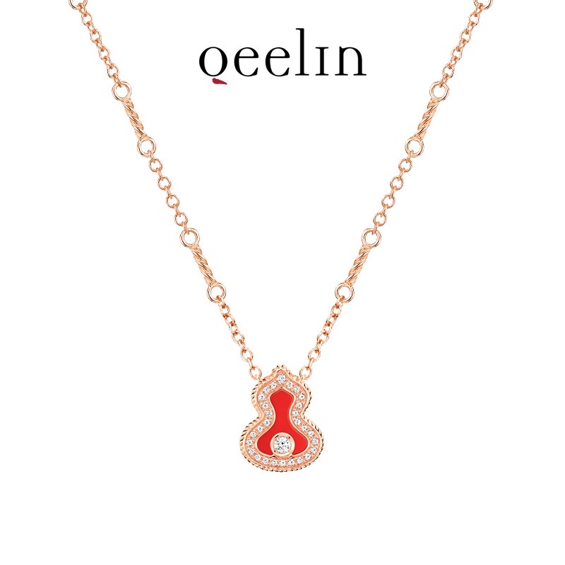 [新品上架]葫蘆單鑽項鍊 Qeeli@麒麟葫蘆珠寶采用 中國元素與現代設計融合